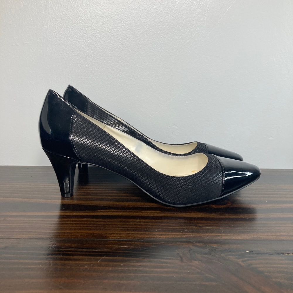 Anne Klein Iflex Rheina Black Closed Toe High Heel Pumps Womens Size 10
